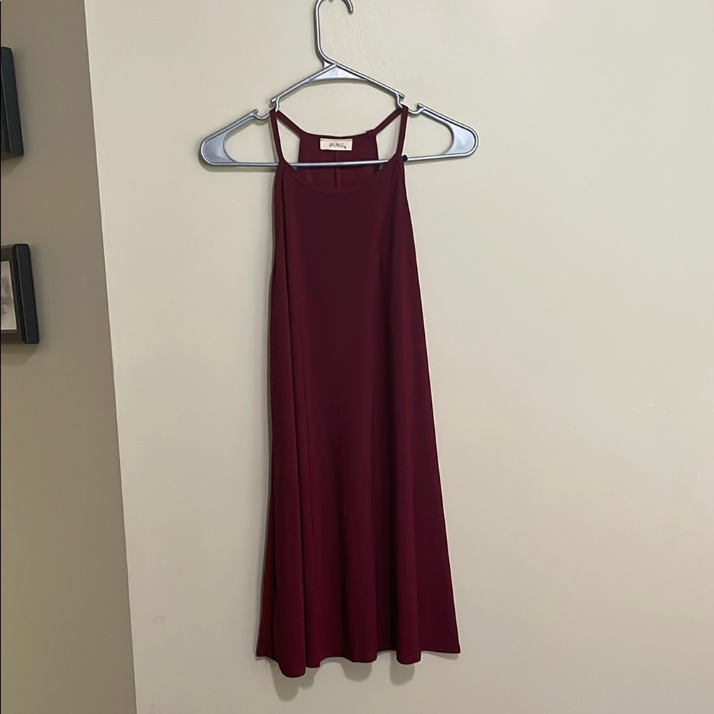 Elegant Burgundy Dress